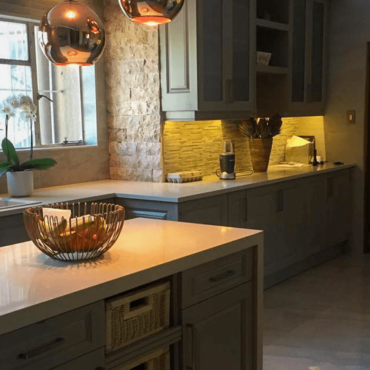 Minimalist kitchen greenstone